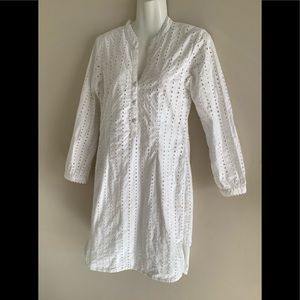 White long sleeve lace dress size XS